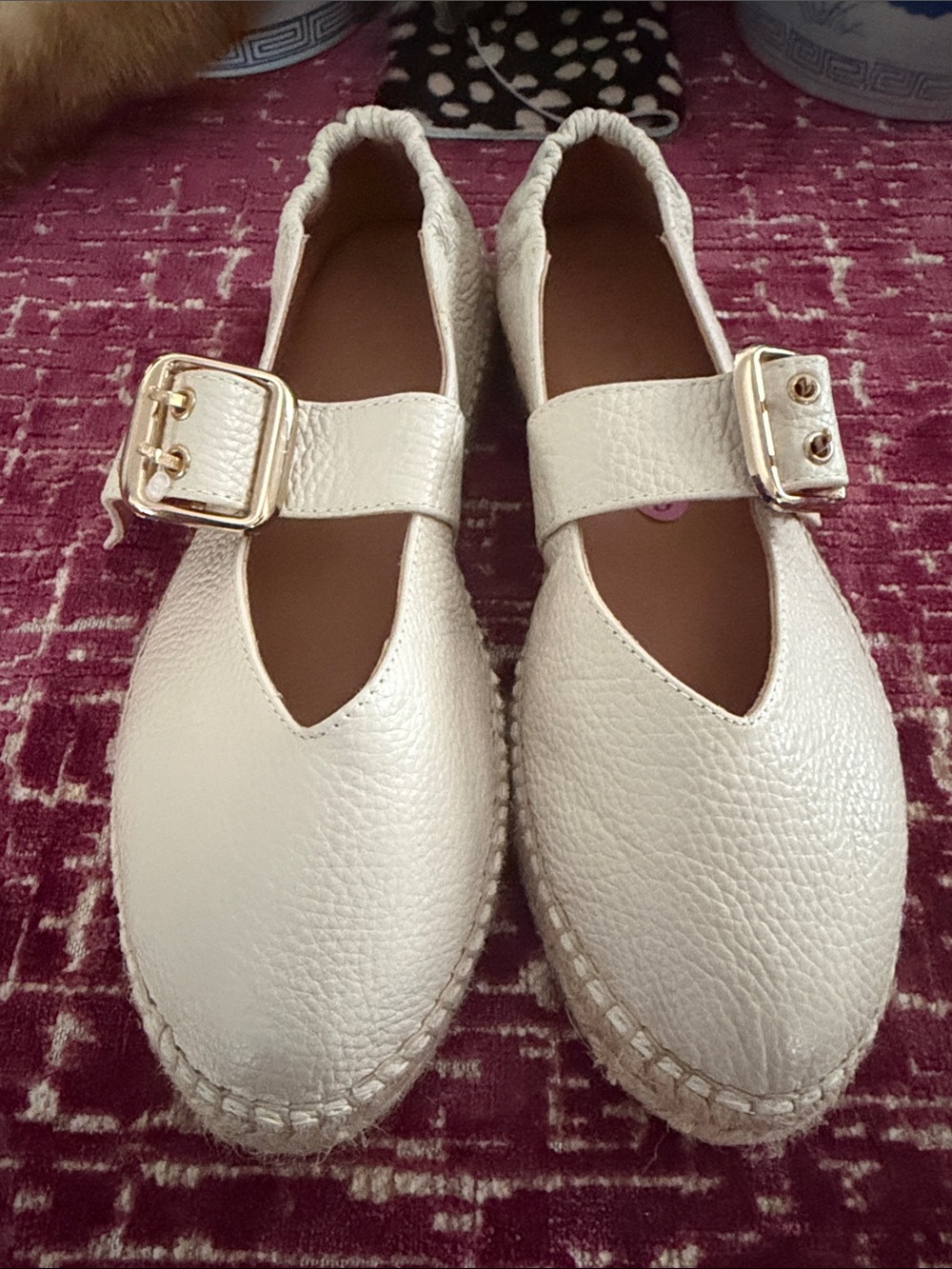 NWT jutelia leather espadrilles size 8